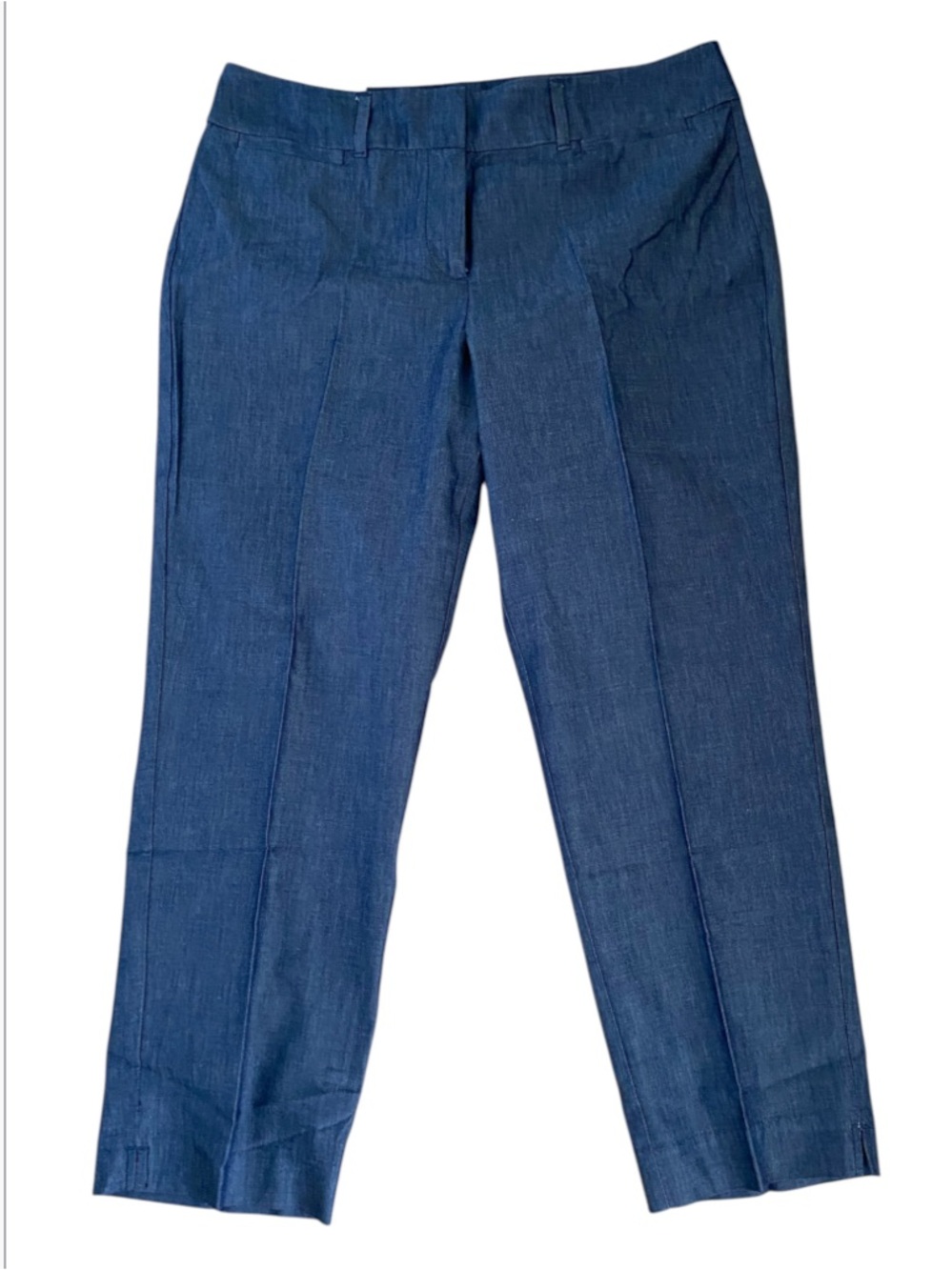 ANN TAYLOR Gray Curvy Cropped Leg Pants Size 10